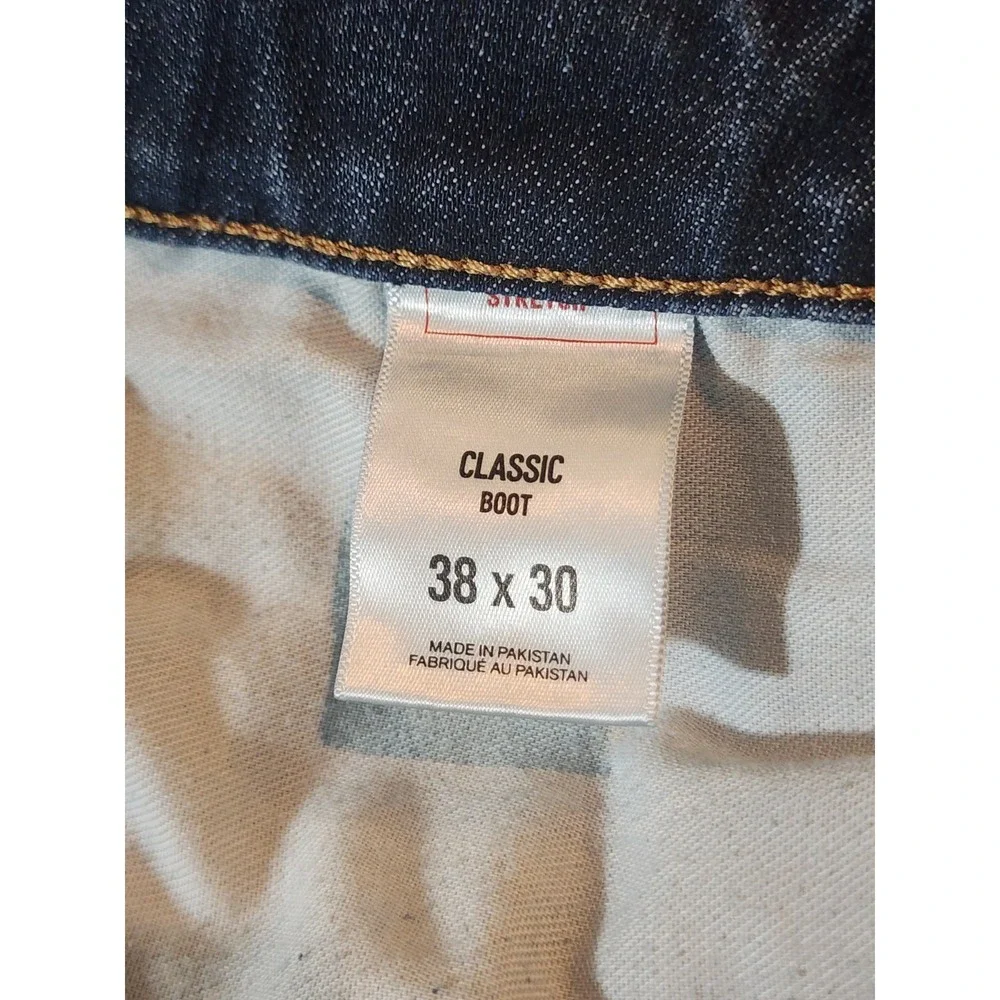 Express Men's Denim Jeans, Size 38x30, Classic Fit, Boot Cut, Darker Wash